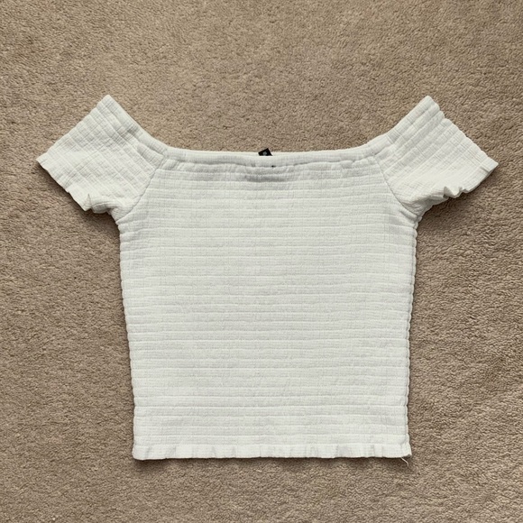 DYNAMITE | White Off-Shoulder Top - Picture 2 of 3